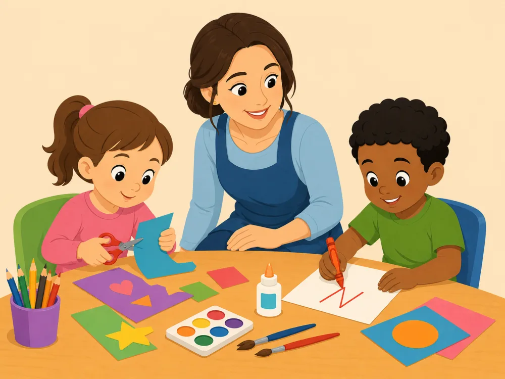 Enfants du groupe Developpement de la creativite a la Garderie Bana